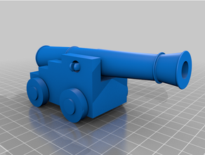 rpi engineering processes cannon 3d printable decoration prop rensselaer snapfit toy 3d print model - Mito3D