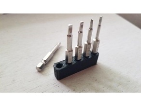 hex bit holder bits drill screwdriver 3d print model - Mito3D