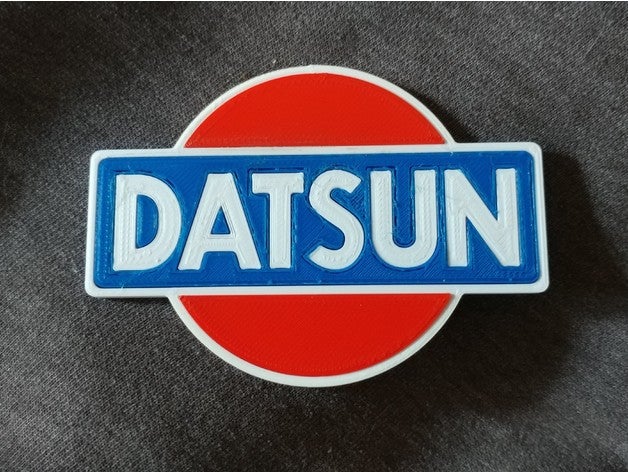 Datsun logo multipart multicolore 3D print model - Mito3D