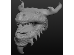 dragon tête Plate forme dragons 3d print model - Mito3D