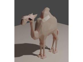 düşük poli deve hayvan basit stilize oyuncak 3d print model - Mito3D