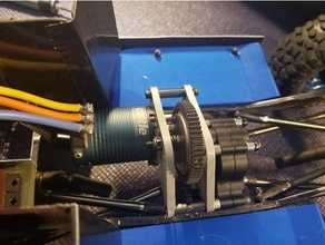 scx10 ii Motor montieren Servo Schieberegler 3d print model - Mito3D