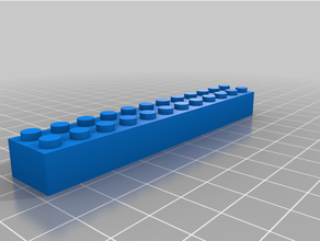 2x12 bricks customized 3d print model - Mito3D