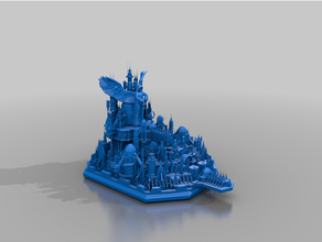 imperial grandioso crucero bfg explotó partes 40k flota batalla gótico 3d print model - Mito3D