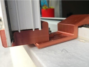 finestra titolare supporto alluminio profilo apertura 3d print model - Mito3D