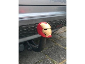 iron man tow hitch ball cover cars 3d print model - Mito3D