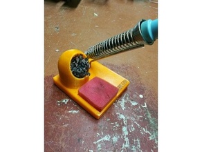 soldering holder spoge steel wool iron cool sponge 3d print model - Mito3D