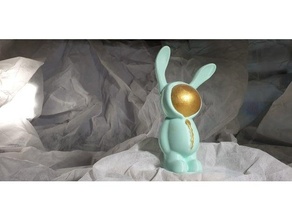 astronaut rabbit - lapin astronaute dcoration mignon spacionaute statue statuette white 3d print model - Mito3D