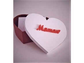 bo res mère journée boîte boite cadeau cœur l'amour mères 3d print model - Mito3D