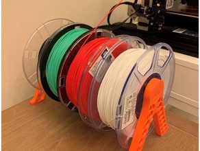 multi spool holder locking mechanism 3d printer creality design ender 3 filament fusion 360 multicolor roller 3d print model - Mito3D
