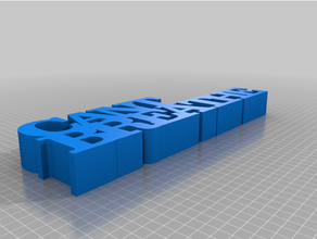 customized variable word sculpture 3d print model - Mito3D