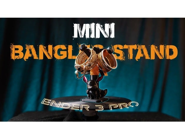 mini bangle stand 3d printing bangles creality ender 3 creative pro tinkercad 3D print model - Mito3D