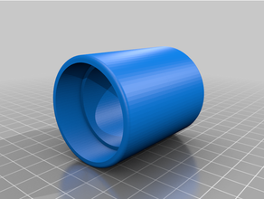 Derecho tubo 40mm acoplador personalizado 3d print model - Mito3D