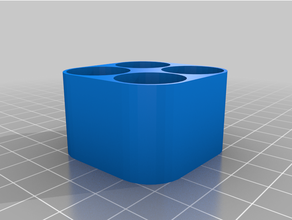 battery holder 2x2 1850 customized 3d print model - Mito3D