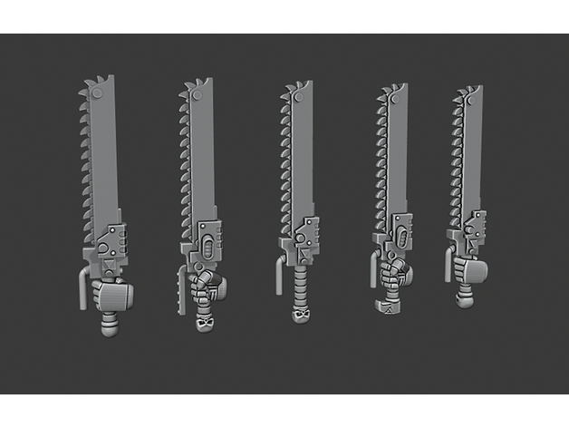 chainswords chainsword melee space marine warhammer 40k weapon 3D print model - Mito3D