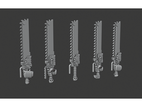Chainwords zincir kelime yakın dövüş Uzay deniz Warhammer 40k silah 3d print model - Mito3D