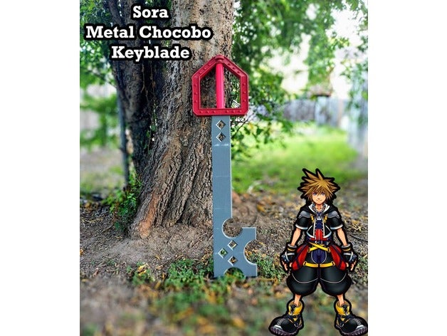 metallo chocobo keyblade regno cuori nube conflitto finale fantasia 7 vii 2 3 3D print model - Mito3D