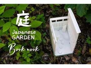 japanese garden book nook bookshelf culture 3d print model - Mito3D