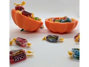 magnetic pumpkin bowls candy bowl dish halloween decoration prop holder 3d print model - Mito3D
