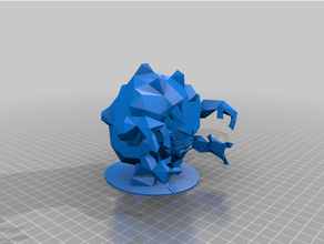 pokemon graveler base cifras juguete 3d print model - Mito3D