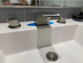 banheiro cozinha Pia torneira junta prato cobrir bainha 3 buracos 1 orifício tpu triplo vaidade 3d print model - Mito3D