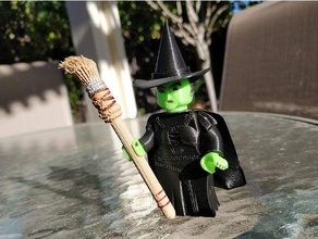 oz - wicked witch 2x broom broomstick wizard 3d print model - Mito3D