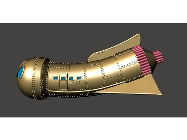 et Gordon 39 un rocketship revised 3D print model - Mito3D