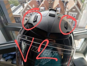 v2 nolan n44 motorcycle helmet air vent sliders button logo slider 3d print model - Mito3D