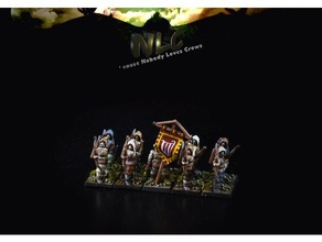 Corvo bretonniano contadino arciere arco bretonnia 3d print model - Mito3D
