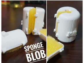 sponge blob filament filter holder 3d print model - Mito3D