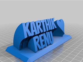 karthik renu personalizado 3d print model - Mito3D