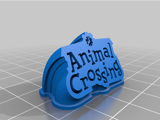 animal crossing 3d logo 3D print model - Mito3D