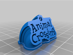 animal crossing 3d logo 3d print model - Mito3D