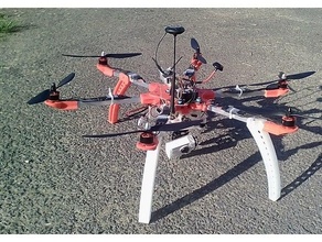 altılık Diydrone diydronlar Uçan göz dronlar katlanabilir gopro Hexacopter modüler esnek 3d print model - Mito3D