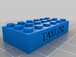 taylors lego brick customized 3d print model - Mito3D