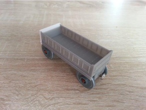 madeira trilho vagão carga 3d print model - Mito3D