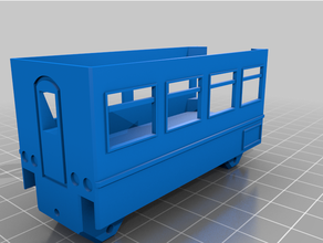 ahşap Demiryolu vagon kişisel demiryolu 3d print model - Mito3D