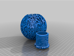 maze cylynder infinity orb 3d print model - Mito3D