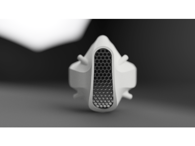 respirator mask corona coronavirus face covid19 customizable futuristic respiratory reusable 3D print model - Mito3D