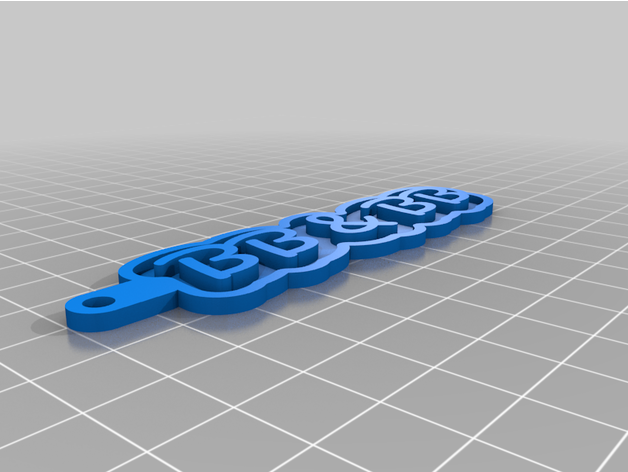 özelleştirilmiş anahtar Zincir kişisel 3D print model - Mito3D