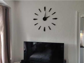 huge wall clock clock clock face wallclock wall clock 3d print model - Mito3D