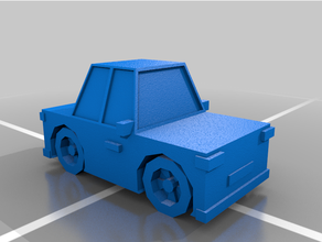 low poly coche vehiculo 3d modelo modelado licuadora escuela politécnica 3d print model - Mito3D