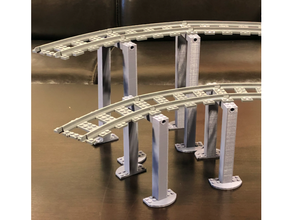 lego train incline support extended 3d print model - Mito3D
