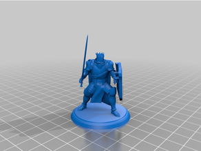 akeg - generic knight 32mm 35mm fantasy miniature miniatures warrior warriors 3d print model - Mito3D