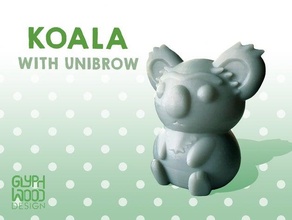 koala monociglio 3dmodel 3d animale animali orso carina modello giocattolo 3d print model - Mito3D