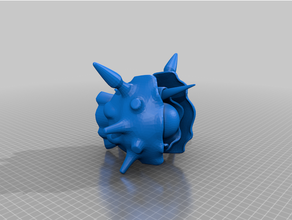 0091 cloyster Pokémon figuras brinquedo 3d print model - Mito3D