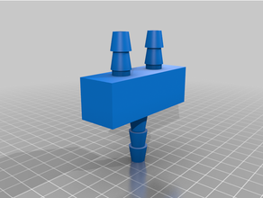 angepasst parametrisch Schlauch Adapter Splitter Remix 3d print model - Mito3D