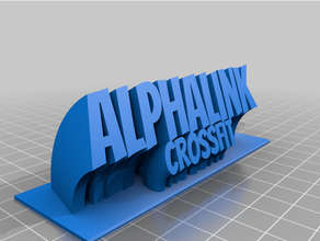 customized sweeping 2-line plate text re-upload 3d print model - Mito3D