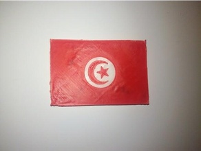 bandiera Tunisia drapeau 3d print model - Mito3D
