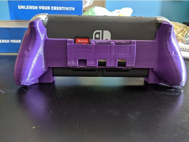 switch lite grip cartridge holder nintendo cart case stand 3D print model - Mito3D